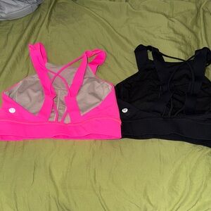 Two lululemon strong at heart bras